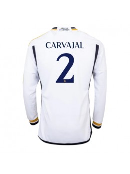 Moški Nogometna dresi replika Real Madrid Daniel Carvajal #2 Domači 2023-24 Dolgi rokav